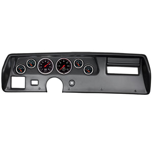 AutoMeter 7025-DB Autometer Designer Black 70-72 fits Chevelle SS/El Camino Dash Kit 6pc Tach/ MPH/ Fuel/ Oil/ WTMP/ Volt