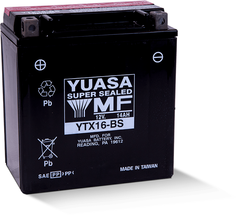 Yuasa YUAM32X6S YTX16-BS Maintenance Free AGM 12 Volt Battery (Bottle Supplied)