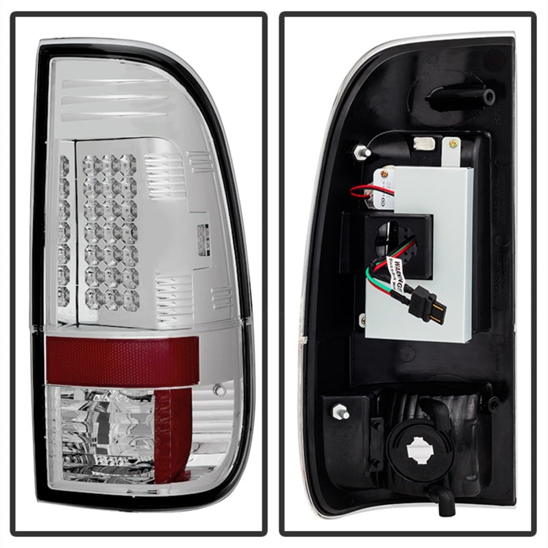 Spyder 5003904 fits Ford 08-15 Super Duty LED Tail Lights Chrome ALT-YD-FS07-LE