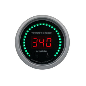 AutoMeter 6754-SC Autometer 52.4mm Black Switchable 60-340 Degrees F / 40-170 Degrees C Sport-Comp Elite Digital Gauge
