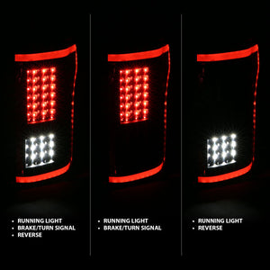 ANZO 311285 2015-2017 fits Ford F-150 LED Taillights Black