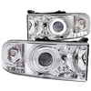 ANZO 111056 1901 fits Dodge 94-20 Ram Projector Headlights w/ Halo Chrome