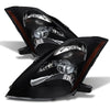9023989 Xtune fits Nissan 03-05 350Z Crystal Headlights Xenon/Hid Model Only B