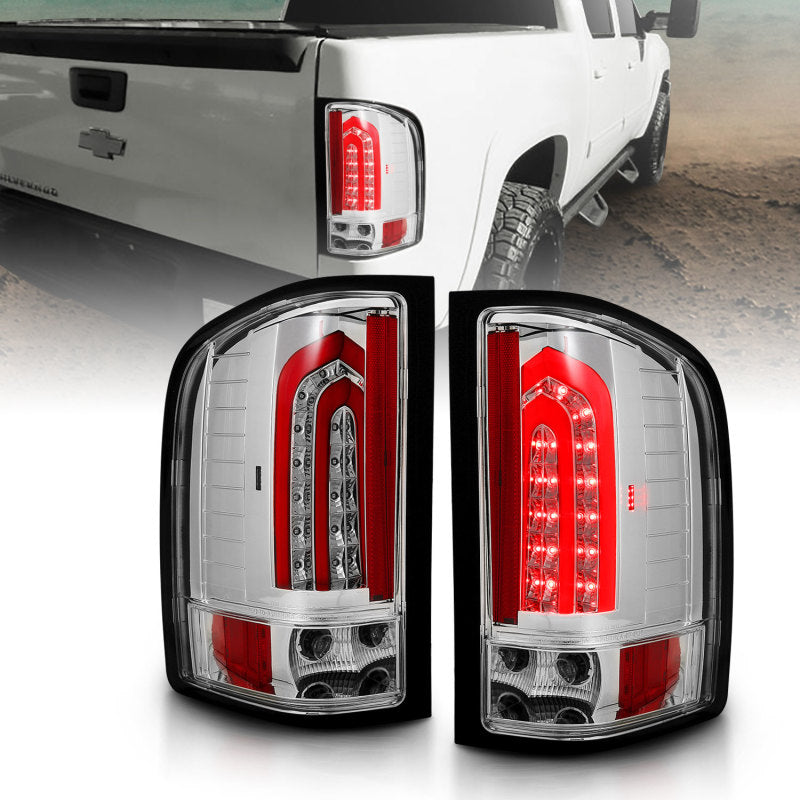 ANZO 321341 2013 fits Chevrolet 07-20 Silverado 1500 LED Taillights Chrome