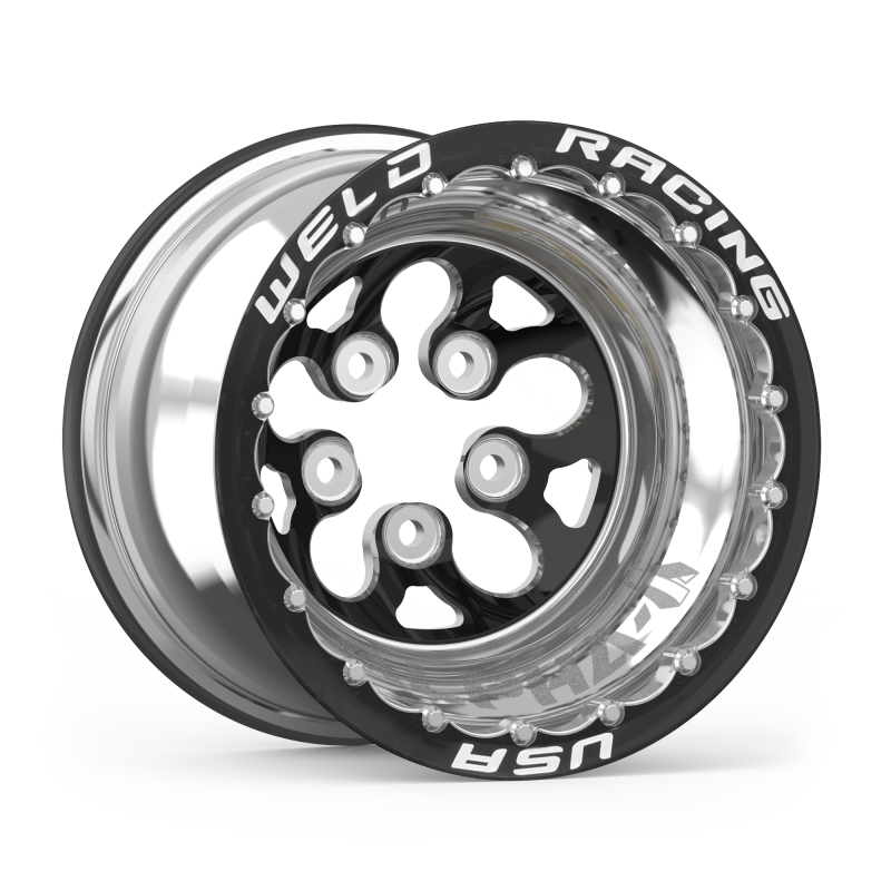 Weld  83B-510416MB Alpha-1 15x10 / 5x5 BP / 3in. BS Black Wheel - Black Double B