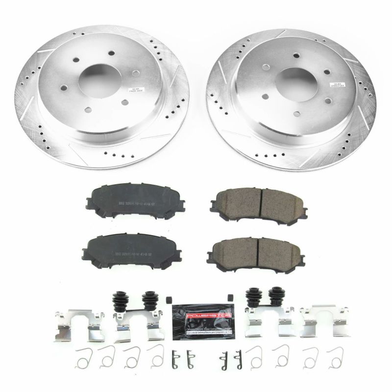 PowerStop K7874 fits Nissan 17-18 Titan Rear Z23 Evolution Sport Brake Kit