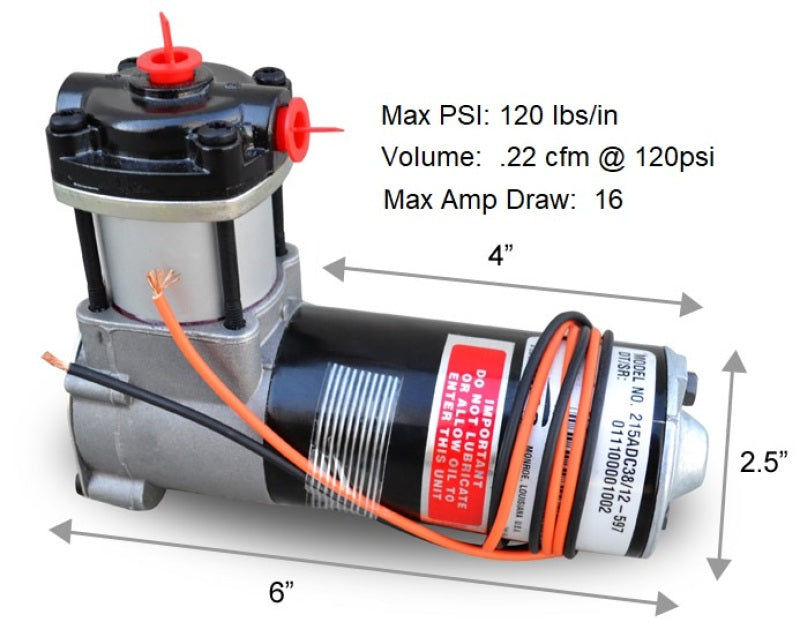 Ridetech 31920001 Air Compressor 215 Model Thomas