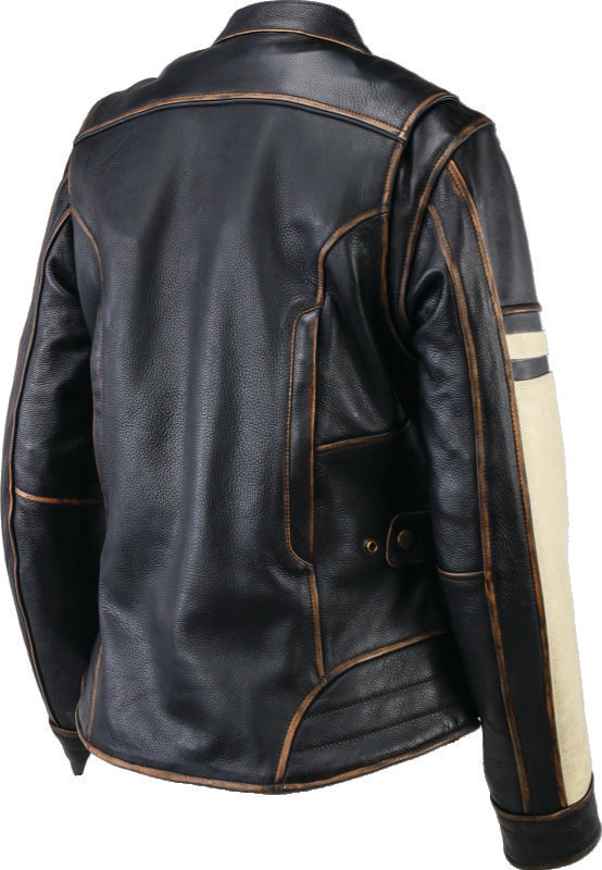 Kuryakyn 094388 Kuryakyn Leather By River Road Dame Vintage Leather Jacket Black Womens - Small