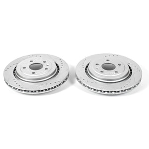 PowerStop fits Chevrolet 14-19 Corvette Rear Evolution Drilled & Slotted Rotors