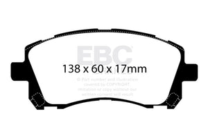EBC DP21134 98-02 fits Subaru Forester 2.5 Greenstuff Front Brake Pads