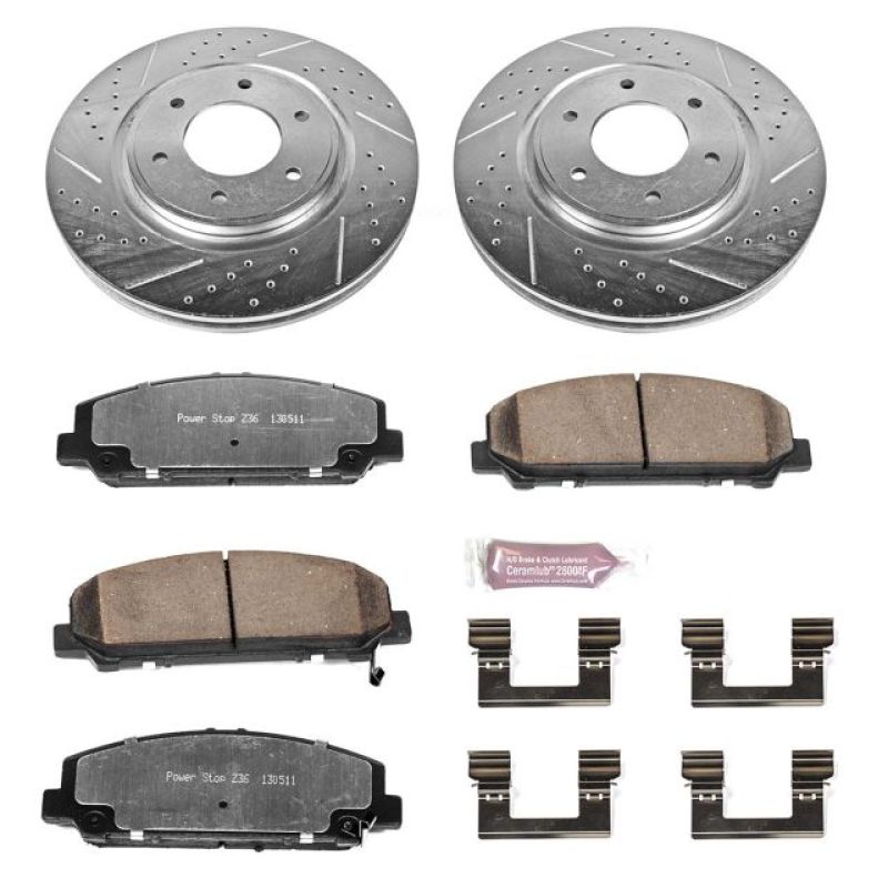 PowerStop K2961-36 08-10 fits Infiniti QX56 Front Z36 Truck & Tow Brake Kit