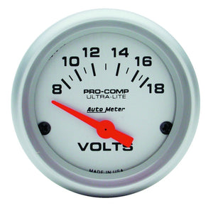 AutoMeter 4391 Ultra-Lite 52mm Short Sweep Electronice Voltage Gauge