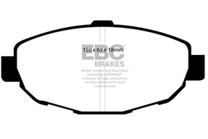 EBC DP31007C 99-01 fits Lexus SC300 3.0 Redstuff Front Brake Pads