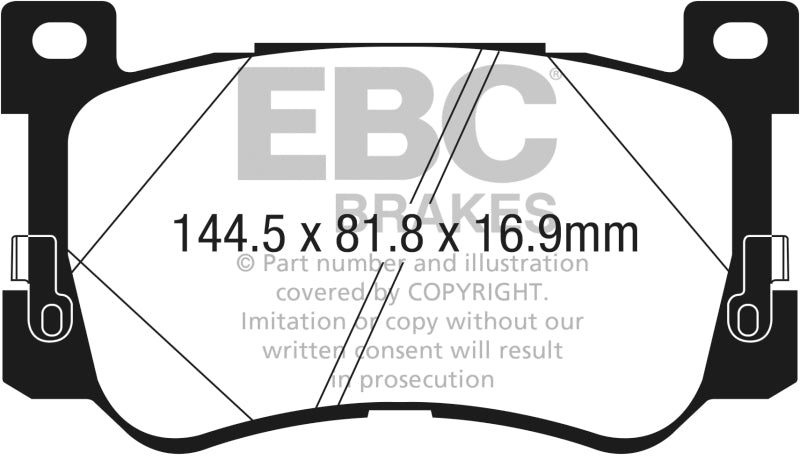 EBC DP23076 2017+ fits Genesis G90 5.0L Greenstuff Front Brake Pads