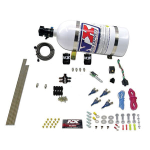 Nitrous Express 80004-10 4 Cyl Gas Nitrous Kit (100-250HP) w/10lb Bottle
