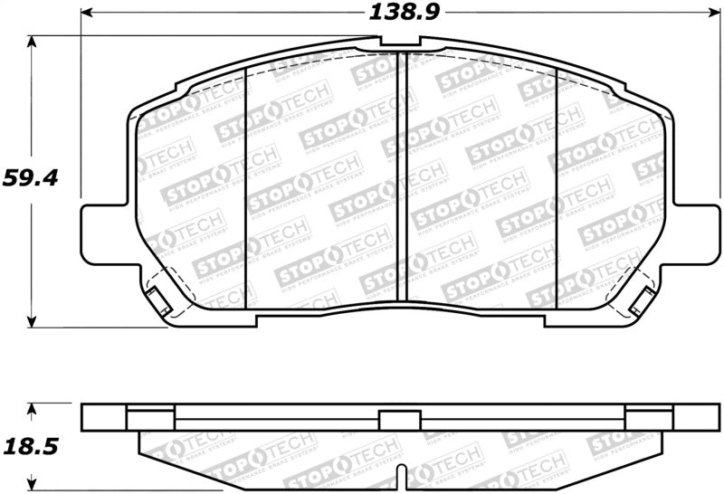 Stoptech 308.0884 Street Brake Pads