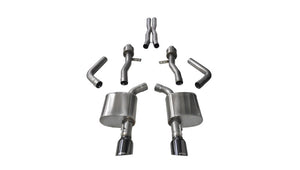 CORSA Performance 14995BLK Corsa 2015-2023 fits Dodge Charger SRT / Scat Pack / R/T 6.4L Black Sport Cat-Back Exhaust