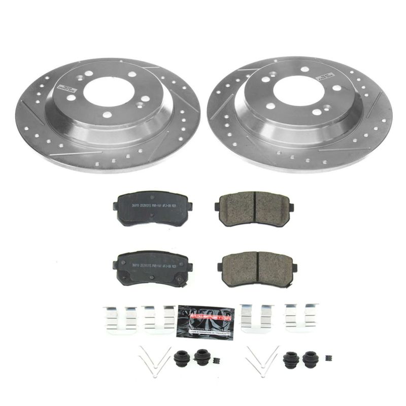 PowerStop K8307 fits Hyundai 18-19 Kona Rear Z23 Evolution Sport Brake Kit