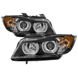 Spyder 5083838 fits BMW 06-08 E90 3-Series 4DR Headlights - AFS HID Only - Blac
