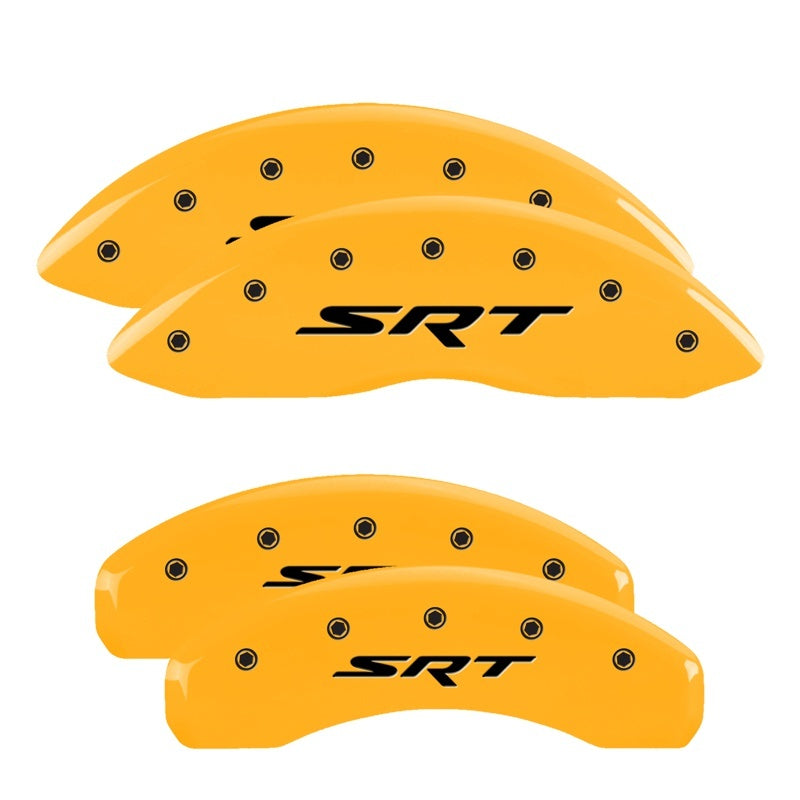 MGP 42020SSRTYL 4 Caliper Covers Engraved Front & Rear 11-18 fits Jeep Grand Che