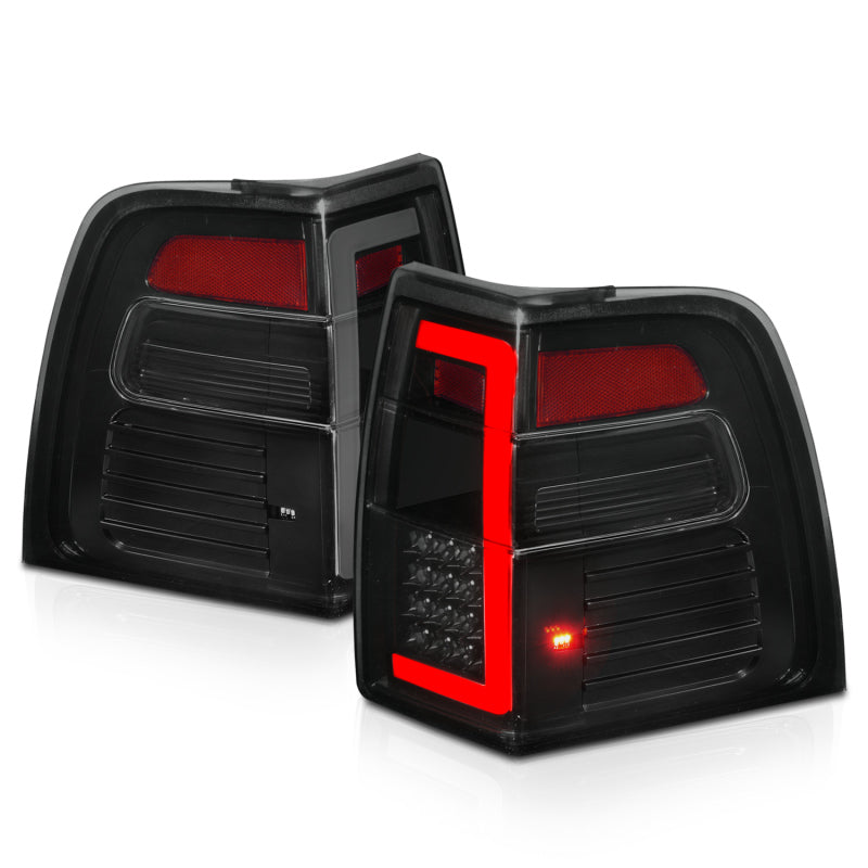 ANZO 311409 fits Ford 07-17 Expedition LED Taillights w/ Light Bar Black Housing Smoke Lens