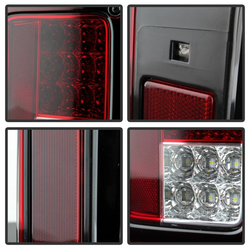 Spyder 5070401 fits Jeep 07-15 Wrangler LED Tail Lights Red Clear ALT-YD-JWA07-