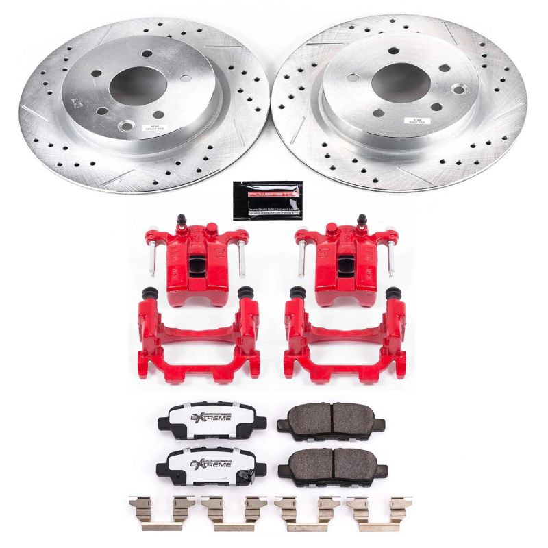 PowerStop KC8062 fits Nissan 370Z Rear Z26 Street Warrior Brake Kit w/Calipers