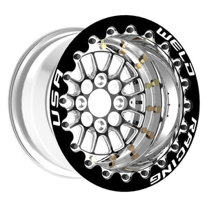 Weld  778B-50715F Tuner Import 15x7 / 4x100mm BP / 5in. BS Black CTR Black Singl