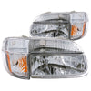 ANZO 111040 1901 fits Ford 95-20 Explorer Crystal Headlights Chrome w/ Corner Lights 2pc