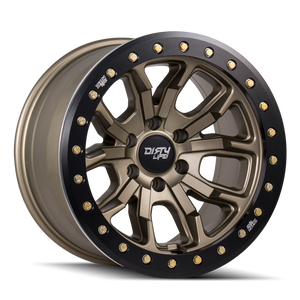 Dirty Life 9303-7983MGD12 9303 DT-1 17x9 / 6x139.7 BP / -12mm Offset / 106mm Hub Satin Gold Wheel - Beadlock
