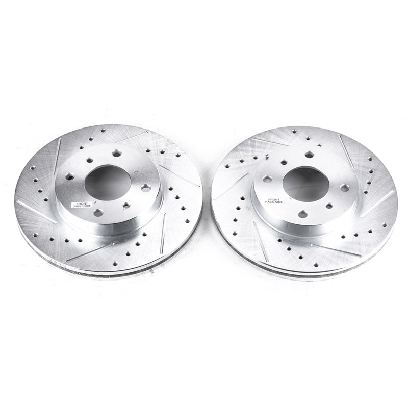 PowerStop fits Infiniti 99-02 G20 Front Evolution Drilled & Slotted Rotors -