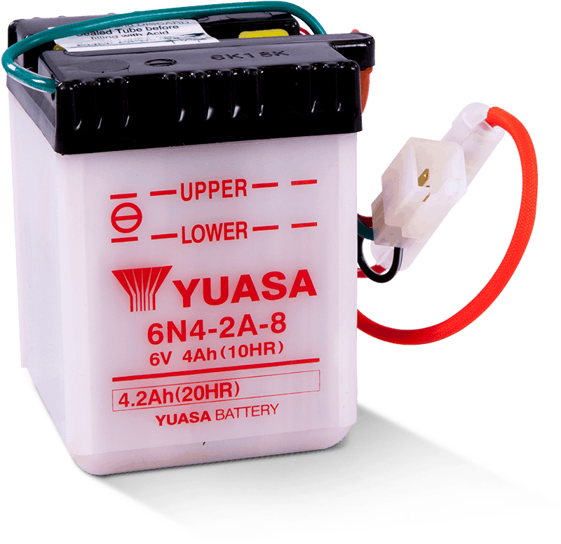 Yuasa YUAM2648A 6N4-2A-8 Conventional 6 Volt Battery