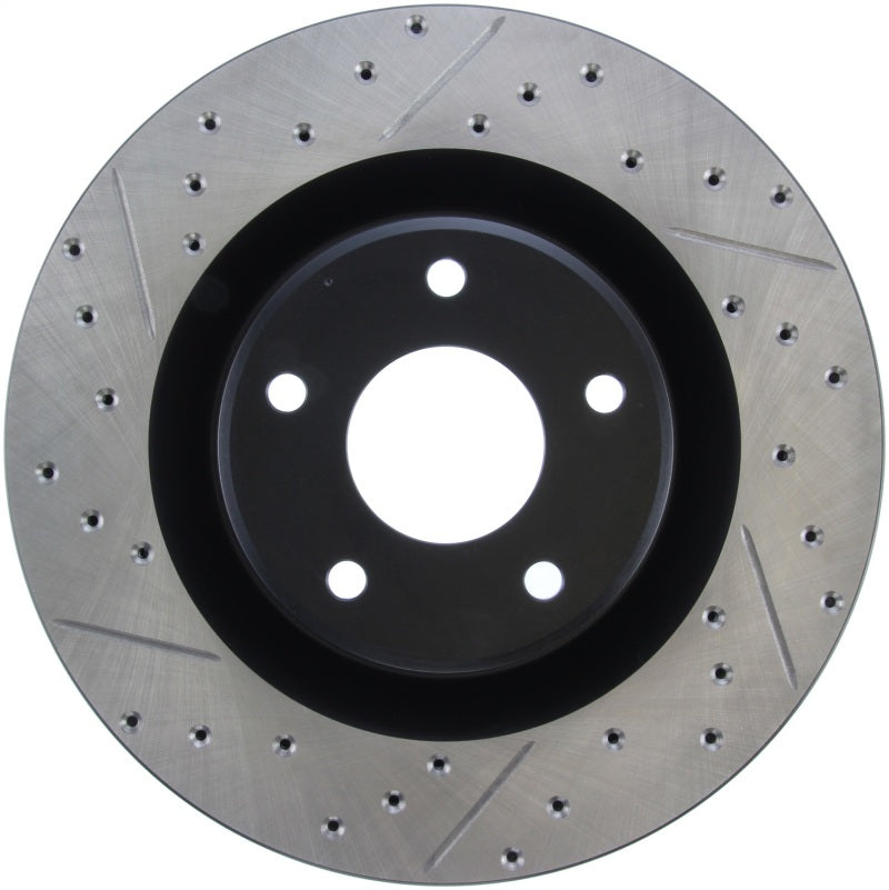 Stoptech 127.62085R Power Slot 05-07 fits Cadillac XLR / 06-09 Chevy Corvette Front Right Drilled & Slotted Rotors
