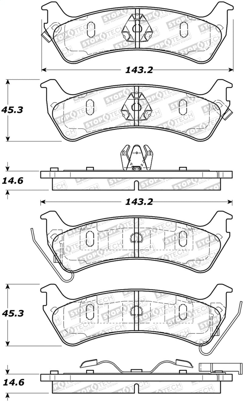 Stoptech 308.0666 Street Brake Pads