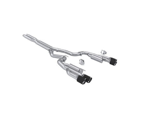 MBRP S72823CF fits Ford Mustang 5.0L T304 SS 3in Cat-Back Exhaust w/ Quad Tips