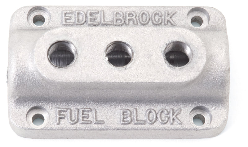 Edelbrock 1285 Fuel Block Triple As Cast