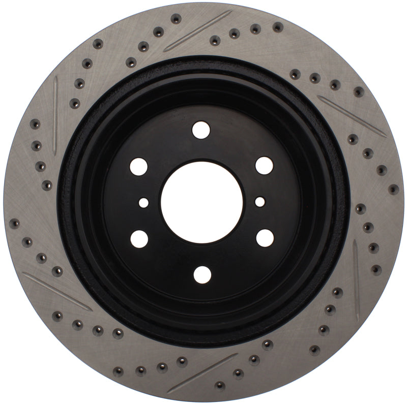 Stoptech 127.66065R 05-10 fits GMC Sierra (w/ Rear Drum) / 07-09 GMC Yukon Rear Right Slotted & Drilled Rotor