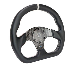 NRG RST-024CF RST-024CF/SL Carbon Fiber Flat Bottom Steering Wheel Silver CF