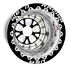 Weld  84B510216F V-Series 15x10.25 / 5x4.5 BP / 8in. BS Black Wheel - Black Sing