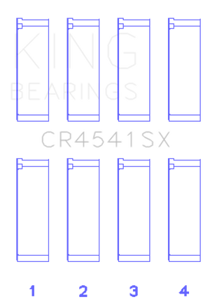 King Engine Bearings CR4541SX Bearings fits Honda Connecting Rod Bearing Set