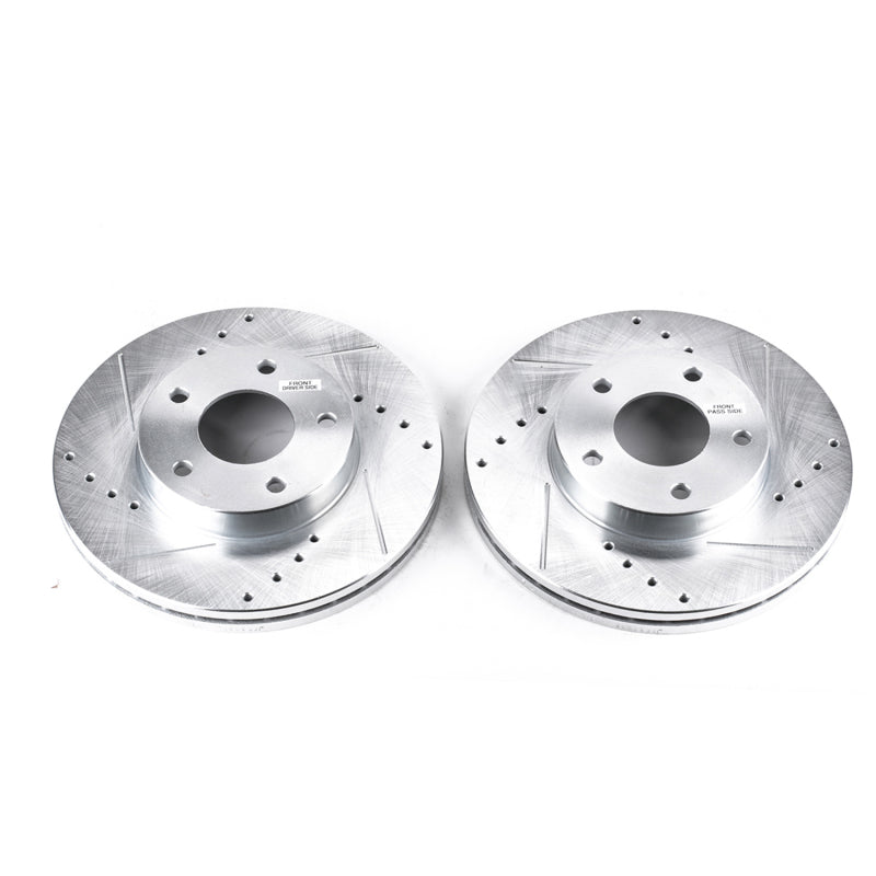 PowerStop fits Nissan 89-90 300ZX Front Evolution Drilled & Slotted Rotors -