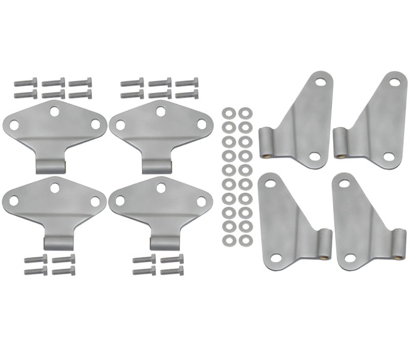 Kentrol 40581 fits Jeep 07-18 Wrangler JK Body Door Hinge Set 8 Pieces 4 Door Bare Grey