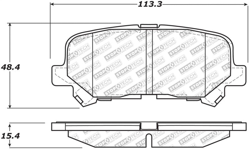 Stoptech 305.1281 Street Select 07-13 Acura MDX Rear Brake Pads