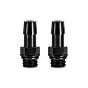 Mishimoto MMFT-M16-12BK 16X1.5 TO 1/2in. Hose Barb Aluminum Fittings (Pack of 2)