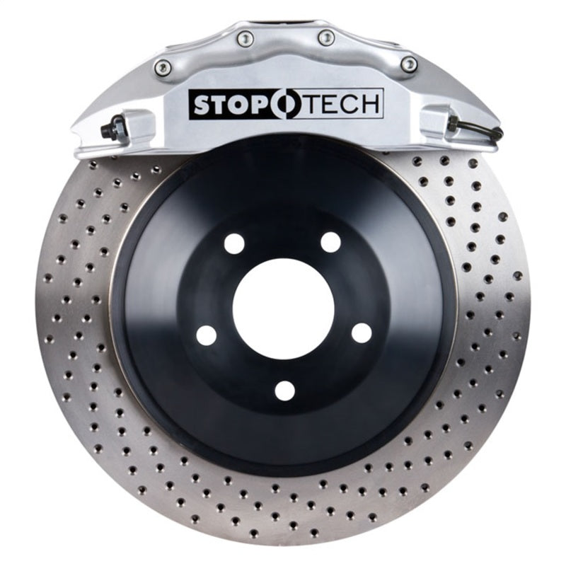 StopTech 82.874.6D00.62 fits Toyota 08-13 Land Cruiser Front BBK w/ Silver ST-65 Calipers Drilled 380x35mm Rotor