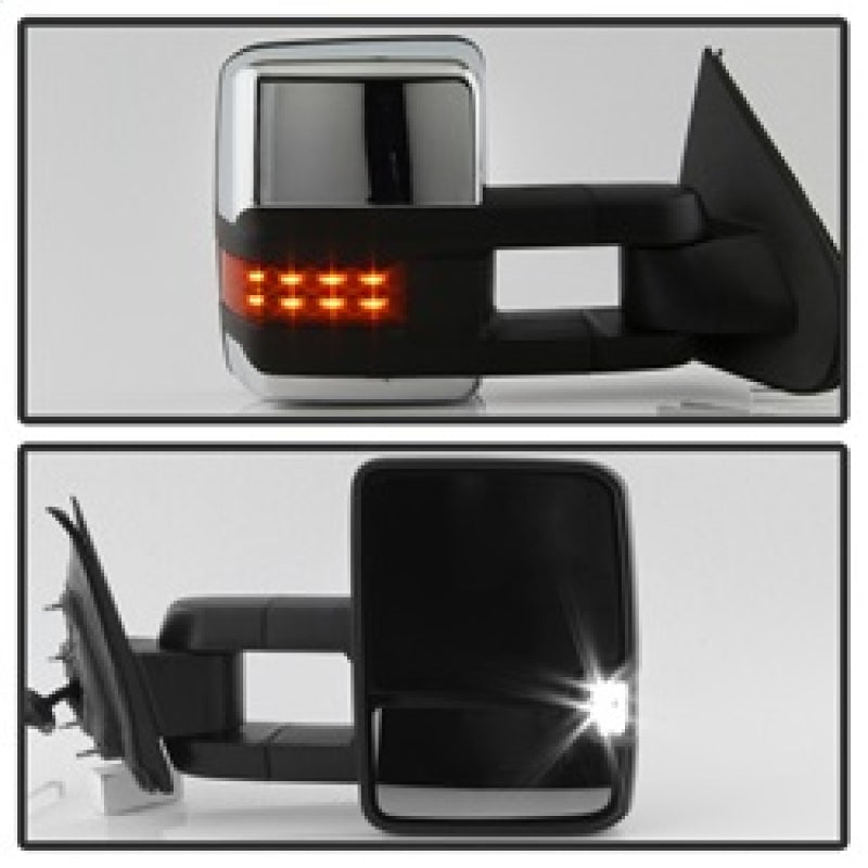 xTune 9936777 fits Chevy Silverado 14-16 Heated Amber LED Signal Mirror Chrome