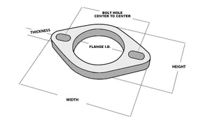 Vibrant 1473S 2-Bolt T304 SS Exhaust Flange (3in I.D.)