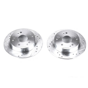PowerStop fits Acura 97-98 Integra Rear Evolution Drilled & Slotted Rotors -