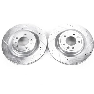 PowerStop fits Land Rover Discovery Rear Evolution Drilled & Slotted Rotors -