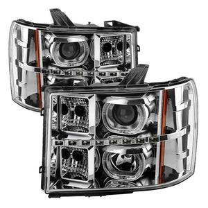 9032288 Xtune fits GMC 07-13 Sierra 1500/2500/3500 Projector Headlights LED Ha